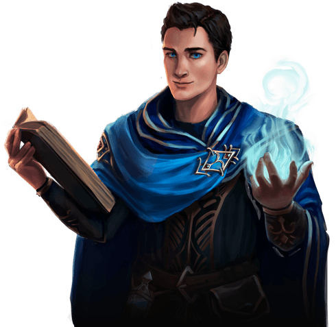 Obrazek przedstawia Alcreda var Pyke-Pontfielda, maga i Przewodniczącego Kapituły Amarantu.