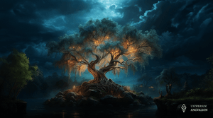 Obrazek przedstawia Prawierzbę Życia - Drzewo Dziedzictwa z Lasu Gwiazd