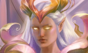 Obrazek przedstawia Pramatkę Ashę - bogini natury oraz życia