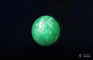 Obrazek przedstawia księżyc Ash'ëi, jeden z trzech księżyców Angvalionu