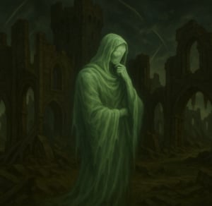 Obrazek przedstawia Istotę Wspomnienia - personifikację wspomnień odnajdywanych w Międzyświecie