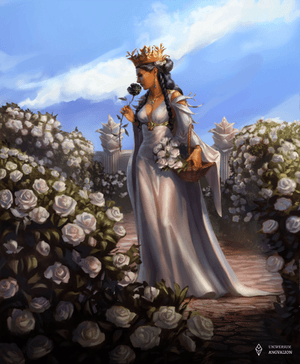 Obrazek przedstawia księżną Shirley var Lynnford, obecną głowę rodu Lynnford oraz władczynię Casterville