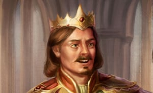 Obrazek przedstawia króla Edgara var Langvera, władcę Araulenu