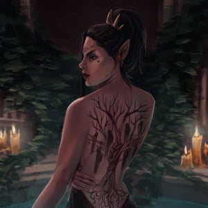 Obrazek przedstawia Läuriell Theabul - Leśną Elfkę Półkrwi