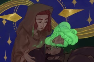 Obrazek przedstawia sanitariuszkę korzystającą z Magii Życia, która jest częścią Magii Organicznej