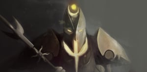 Obrazek przedstawia Aglosa, boga sprawiedliwości