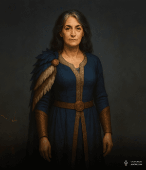 Obrazek przedstawia Lyannę var Langver z domu Crawforde, żonę Victora