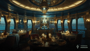 Obrazek przestawia restaurację "Czarna Perła", należącą do Baldwina Russela