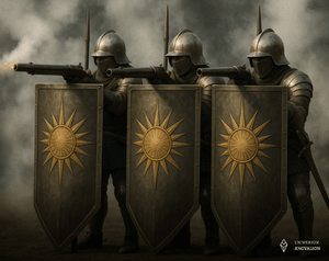 Obrazek przedstawia Tarczowników Adamantu, elitarną jednostkę rodu Crawforde