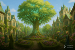 Obrazek przedstawia Dzielnicę Elficką w Mieście Uniwersyteckim Whisperhout