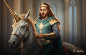 Obrazek przedstawia Aegenwulfa var Wyndhame - założyciela rodu Wyndhame, który pochodzi z rodu Ect