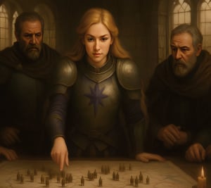 Obrazek przedstawia radę wojenną Twyli var Paytone